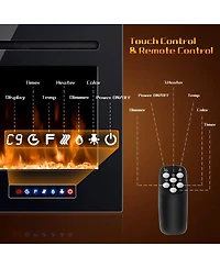 Sugift 40-Inch Electric Fireplace Recessed with Thermostat