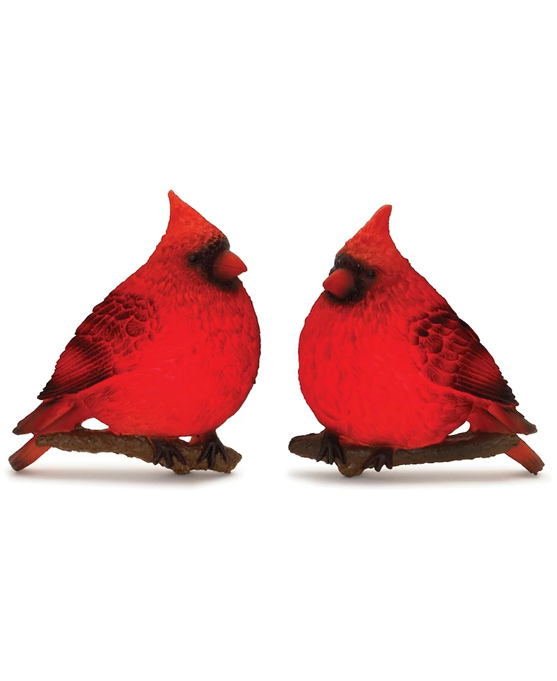 Slickblue Led Cardinal Wall Accent (Set of 2) 9.5"L x 11"H Resin 3 Aaa Batteries, Not Included