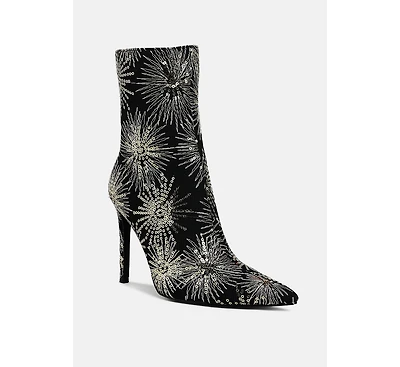 Oleander Sequin Embellished Stiletto Boots
