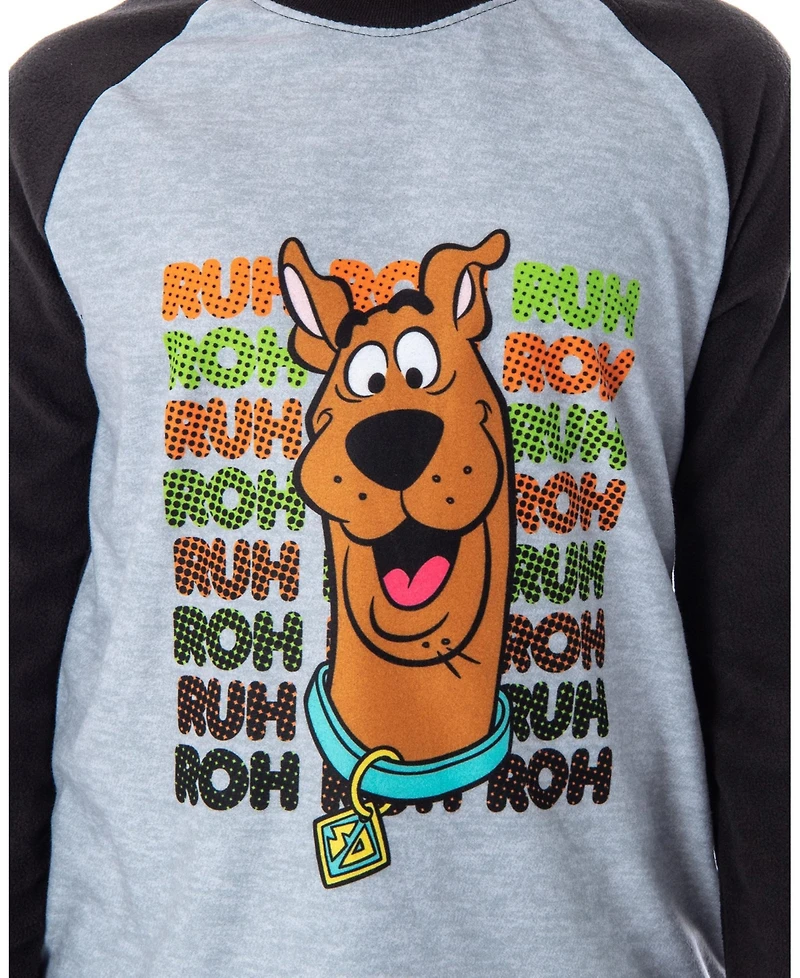 Scooby-Doo Boys Ruh Roh! Character 2-Piece Long-Sleeve Raglan Lounge Pajama Set
