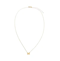 Butterfly Pendant Necklace 14K