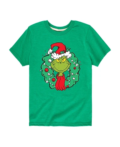 The Grinch Big Boys Wreath Short Sleeve Graphic Tee