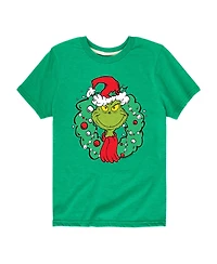 The Grinch Big Boys Wreath Short Sleeve Graphic Tee