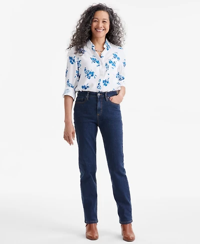 Style & Co Women's High Rise Straight-Leg Jeans, Regular, Short and Long Lengths