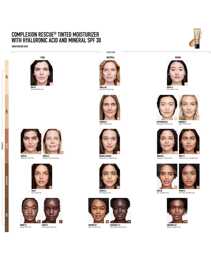 Complexion Rescue Tinted Moisturizer with Hyaluronic Acid and Mineral Spf 30