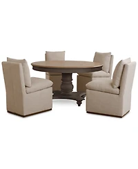 5 Pc. Set (Mandeville Round Dining Table & 4 Kenity Ii Side Chairs), Created for Macy's