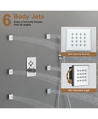 Casainc Single Handle 1-Spray Thermostatic 4-function Shower Faucet