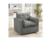 gaomon Oversized Swivel Accent Chair, Mid Century Comfy Accent Sofa for Bedroom, Modern Accent Armchair Reading Chair for Living Room Waiting Room
