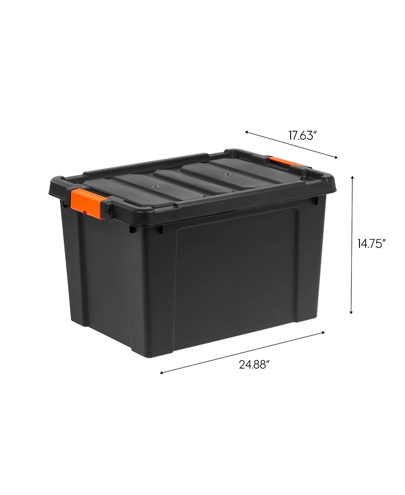 Iris Usa 19 Gal. Plastic Storage Bins with Lids, Latching Totes, Heavy Duty Containers