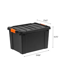 Iris Usa 19 Gal. Plastic Storage Bins with Lids, Latching Totes, Heavy Duty Containers