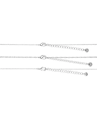 Unwritten Cubic Zirconia Cross and Wing Layered Necklace Set
