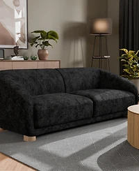 Furniture of America 88" Waxley Chenille Slope Arm Sofa
