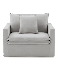 Furniture of America 47" Linen Maddy Narrow Track Arm Chair