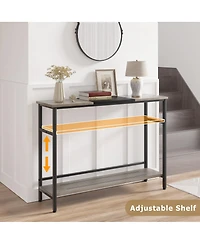 gaomon Console Table, Color Block Entryway Table with Storage, 39.3”Narrow Sofa Table with Adjustable Shelf