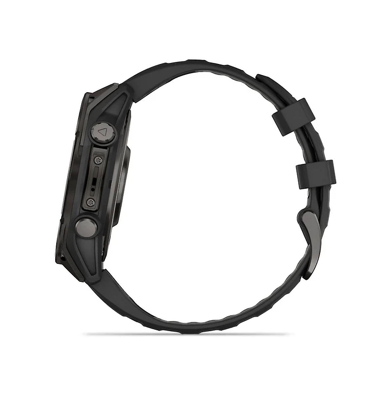 Garmin fenix 8 47mm, Amoled, Outdoor & Fitness Gps Smartwatch, Saphire, Carbon Gray Titanium Black, Black/Pebble Gray Band