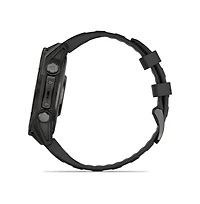 Garmin fenix 8 47mm, Amoled, Outdoor & Fitness Gps Smartwatch, Saphire, Carbon Gray Titanium Black, Black/Pebble Gray Band