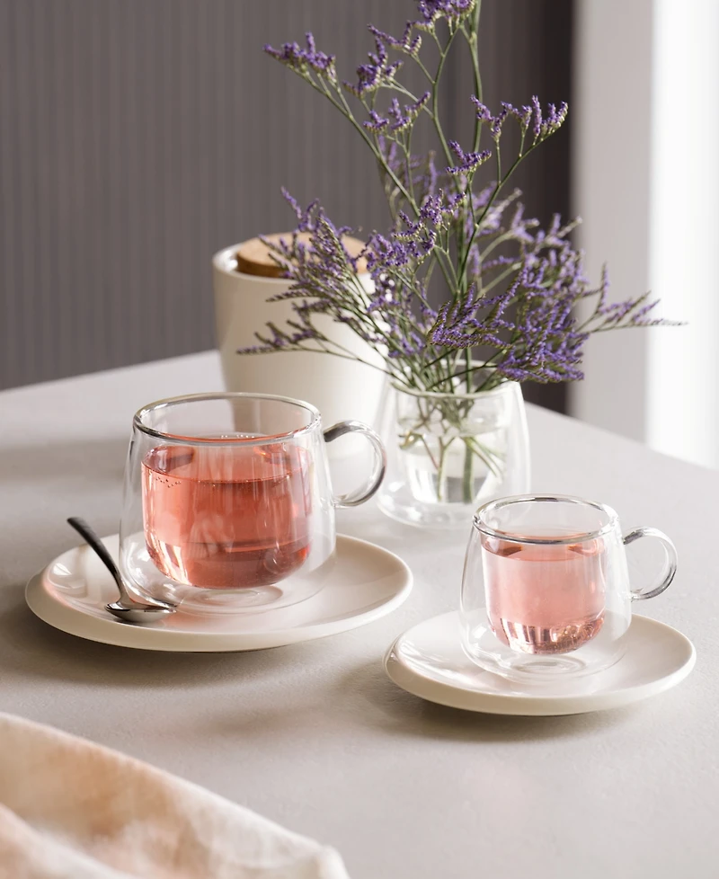 Villeroy & Boch Artesano Hot Cold Beverages Large Insulated Coffee Glass, Set of 2