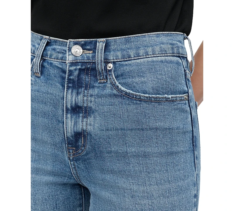 Dkny Jeans Women's High-Rise Classic Cuffed Straight-Leg