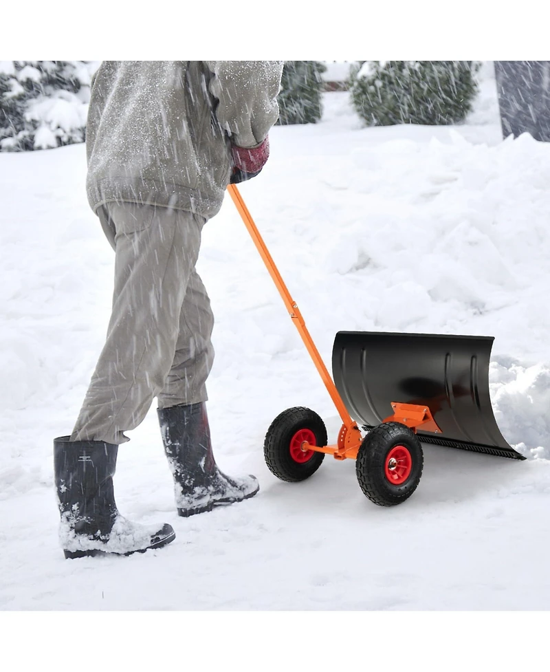 Sugift 29 Inches Snow Pusher for Driveway