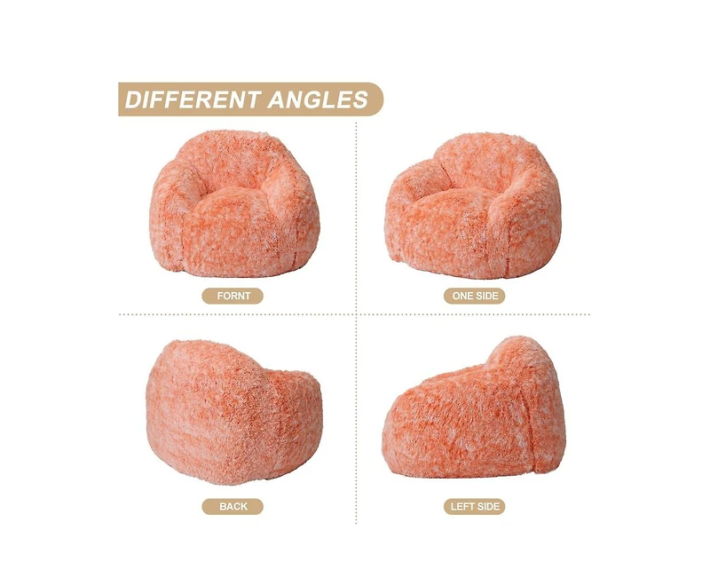 gaomon Bean Bag Chair, Faux Fur Bean Bag Chairs for Adults, Kids Bean Bag Couch with Armrest
