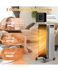 Sugift 1500W Portable Oil-Filled Radiator Heater for Home and Office