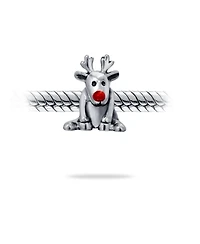 Bling Jewelry Caribou Elk Christmas Charm Bead Sterling Silver for Bracelets