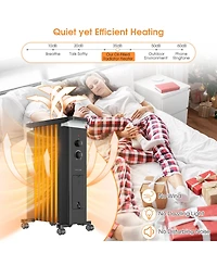 Sugift 1500W Portable Oil Filled Radiator Heater with 3 Heat Settings