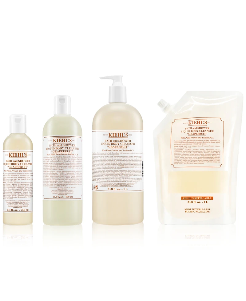 Kiehl's Since 1851 Grapefruit Bath & Shower Liquid Body Cleanser Refill Pouch, 33.8 oz.