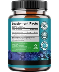 Nature's Craft Vitamin B3 Niacinamide 500mg Capsules, Mitochondrial Energy & Potent Skin Supplement, Flush Free Niacin Supplement, Nature's Craft, 60c
