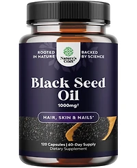 Nature's Craft Cold Pressed Black Seed Oil Capsules, Nigella Sativa Black Cumin Seed Oil Capsule for Immune Support Joint Health and Digestion, Nature