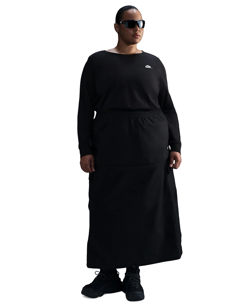 Nike Plus Size Sportswear Club Long-Sleeve T-Shirt