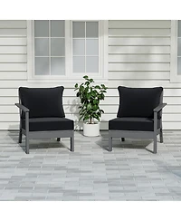 WestinTrends Outdoor Patio Hdpe Loveseat Sofa with Cushions
