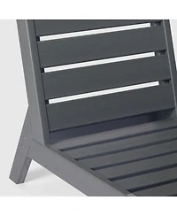 WestinTrends Outdoor Hdpe Deep Seating Modular Armless Patio Gray Chair with Cushions