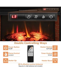 Sugift 26 Inch Infrared Electric Fireplace Insert with Remote Control