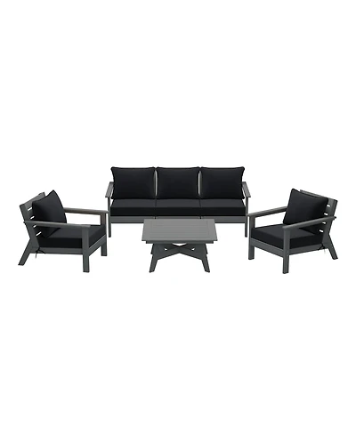 WestinTrends Outdoor -Piece Modular Sectional Patio Furniture Sofa Set