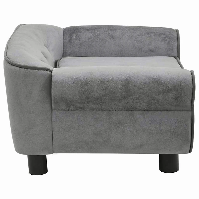 Dog Sofa Dark Gray 28.3"x17.7"x11.8" Plush