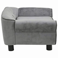 Dog Sofa Dark Gray 28.3"x17.7"x11.8" Plush