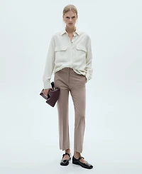 Mango Women's Flared Flowing Pants