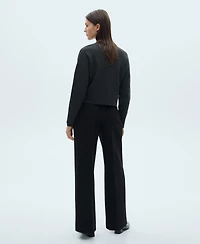 Mango Women's Belt Straight-Fit Pants