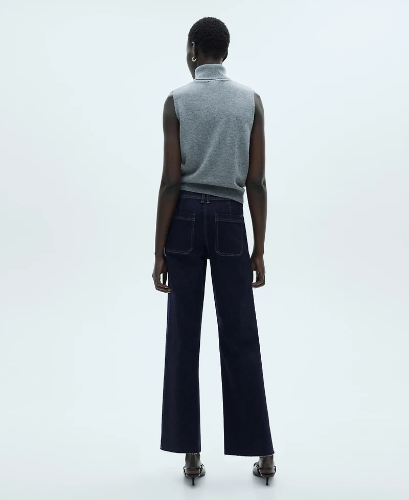 Mango Women's Catherin Culotte High-Rise Jeans