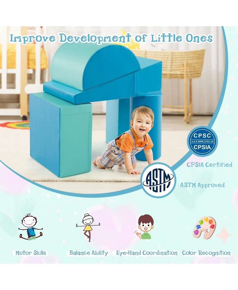 Gouun 5-Piece Kids Climb and Crawl Activity Playset