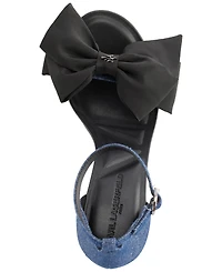 Karl Lagerfeld Paris Women's Kenz Bow Ankle Strap Dress Sandals