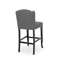 31" Tufted Wingback Bar Stools,Set of 2,for Kitchen Island or Bar-The Pop Home