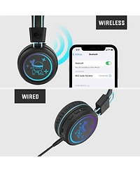 Mee audio KidJamz KJ55BT Safe Listening Bluetooth Wireless Headphones for Kids w/ Led Lights