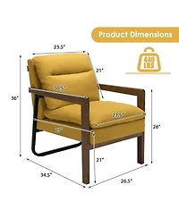 Gouun Single Sofa Chair with Extra-Thick Padded Backrest and Seat Cushion