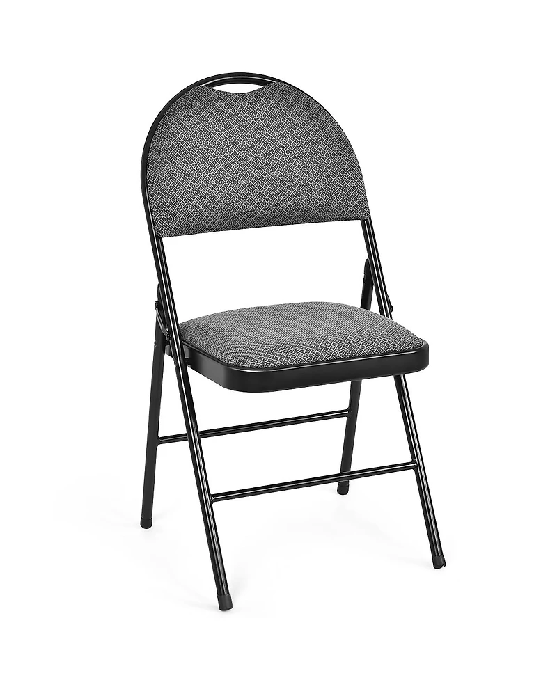 Gouun Set of 6 Folding Fabric Upholstered Metal Chairs