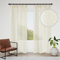 Awesome Home Madison Pinch Pleat Single Curtain Panel with Hooks and Rings, 38"X84"