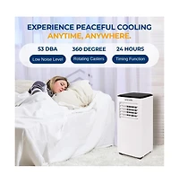 SereneLife Portable Air Conditioner, 8000 Btu, Dehumidifier & Fan Modes