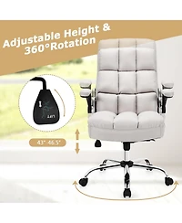 Gouun Adjustable Swivel Office Chair with High Back and Flip-up Arm