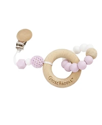 GooseWaddle Attachable Wooden & Silicone Teether - Lavender